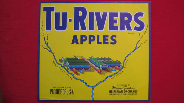 Tu Rivers Fruit Crate Label