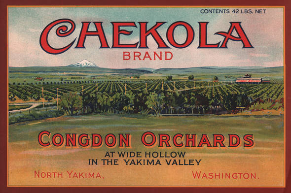 Chekola Pear Fruit Crate Label
