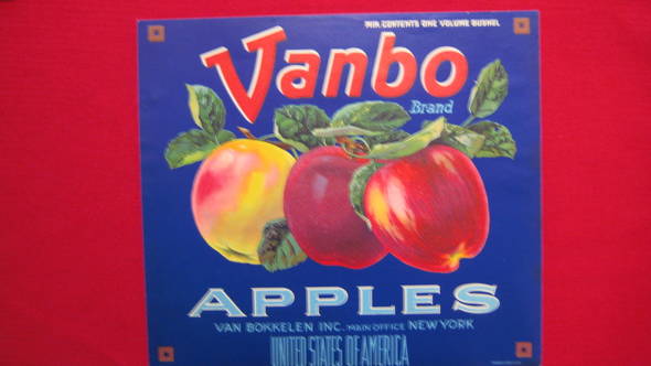 Vanbo Fruit Crate Label