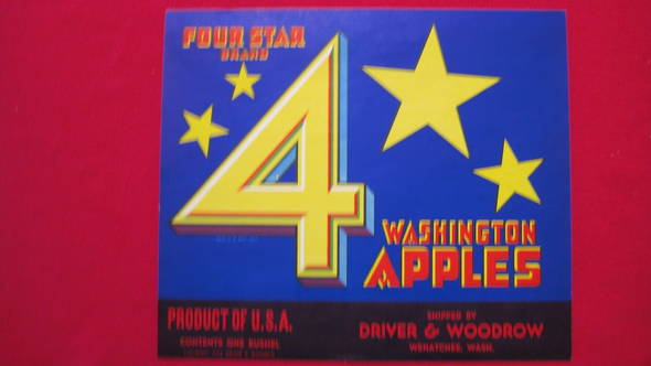 Four Star Fruit Crate Label