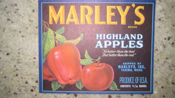 Marleys Gift carton Fruit Crate Label