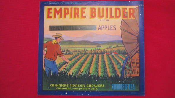 Empire Builder Fruit Crate Label