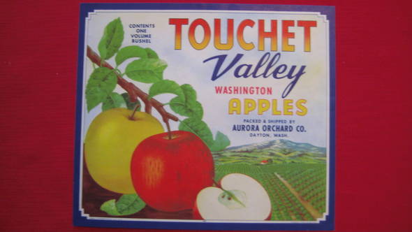 Touchet Valley Fruit Crate Label