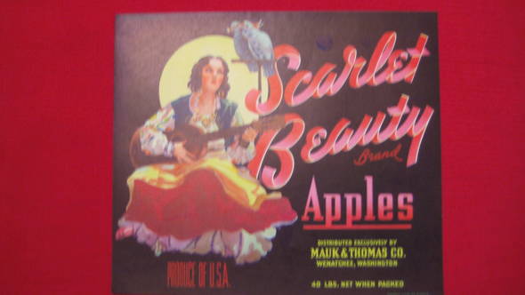 Scarlet Beauty Fruit Crate Label