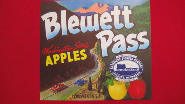 Blewett Pass Fruit Crate Label