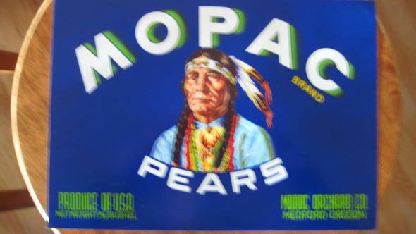 Mopac Fruit Crate Label