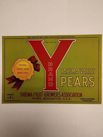 Y Brand Simpson Doellar Fruit Crate Label