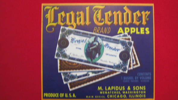 Legal Tender Fruit Crate Label