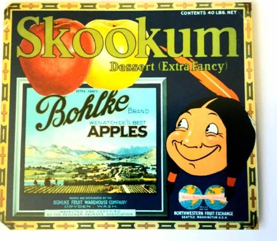 Skookum Bohlke Fruit Crate Label