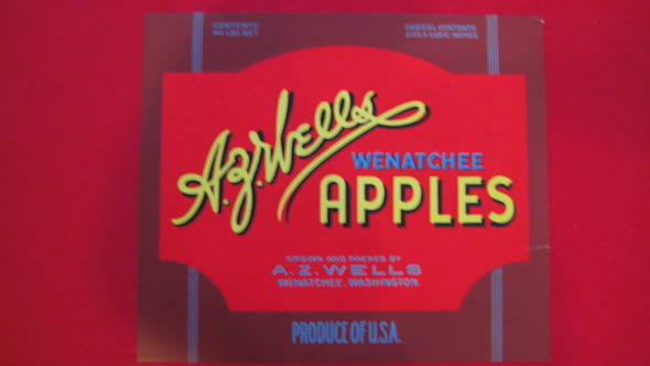 A.Z. Wells Fruit Crate Label