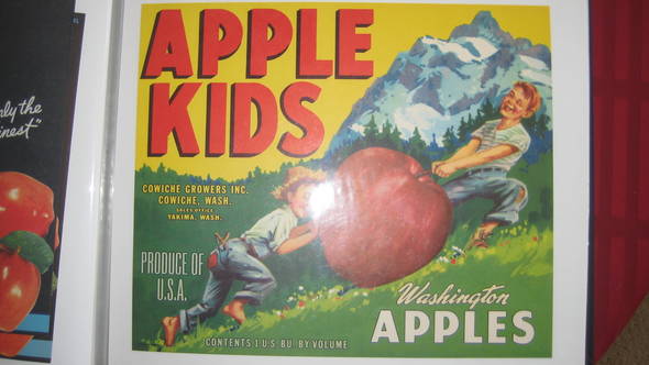 Apple Kids Fruit Crate Label