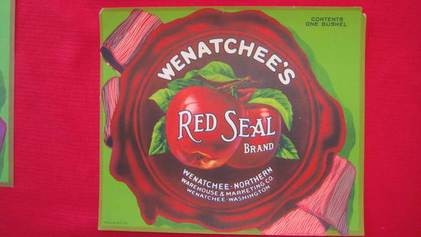 Red Seal Fruit Crate Label