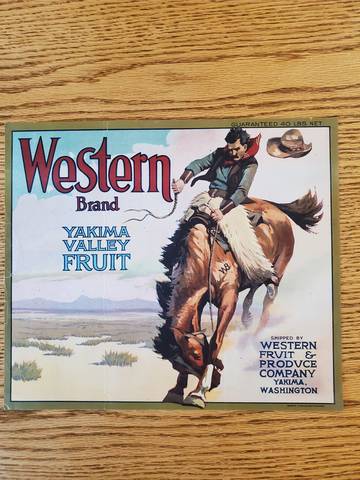 Western Older 40LB NET Guaranteed Schmidt Fruit Crate Label