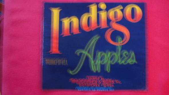 Indigo Fruit Crate Label