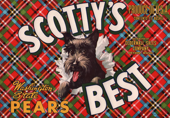 Scotty's Best Fruit Crate Label