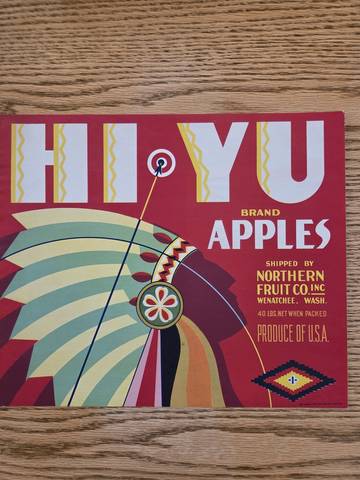 Hi Yu 40lb Union Litho Fruit Crate Label