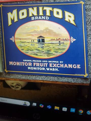 Monitor Fruit Crate Label