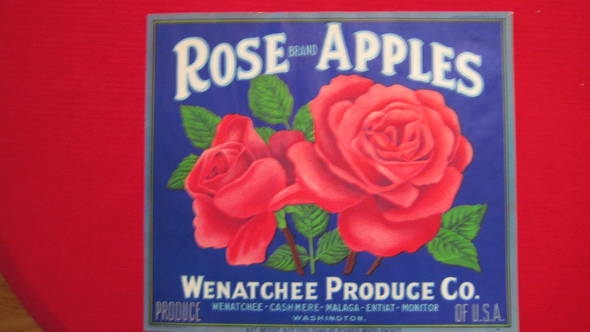 Rose Fruit Crate Label