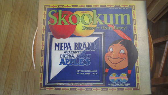Skookum MEPA  40LBS Fruit Crate Label