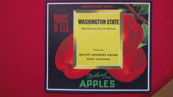 Washington State Fruit Crate Label
