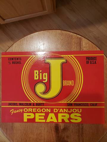 Big J Fruit Crate Label