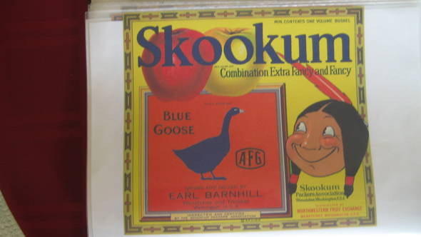 Skookum AFG Barbhill Combo Fruit Crate Label