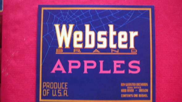 Webster Fruit Crate Label