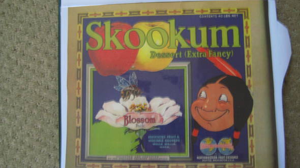 Skookum Blossom XF 40LBS Fruit Crate Label