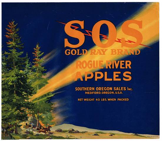 SOS Fruit Crate Label