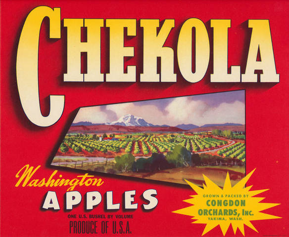 Chekola red Fruit Crate Label