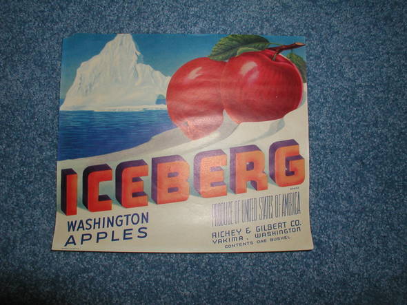Iceberg newer Fruit Crate Label