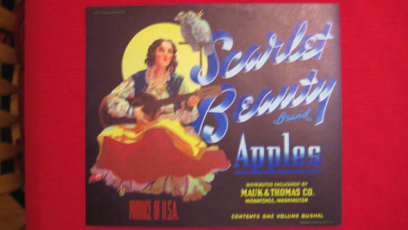 Scarlet Beauty Fruit Crate Label