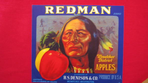 Redman Blue Fruit Crate Label