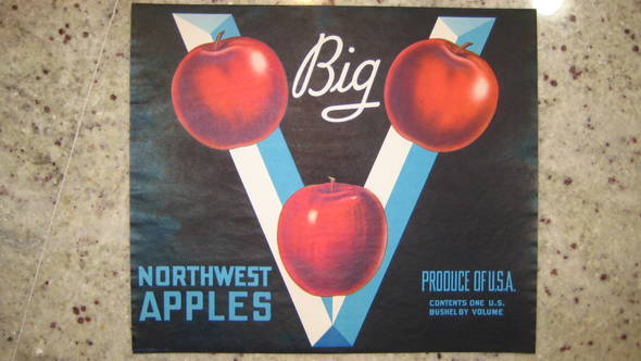 Big V Fruit Crate Label