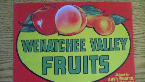 Wenatchee Valley Fruit Crate Label
