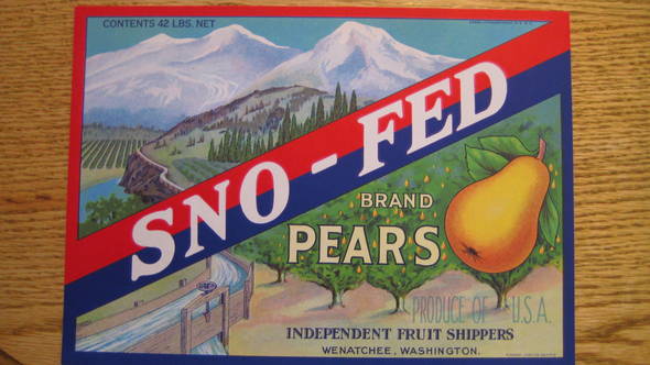 Sno Fed Fruit Crate Label