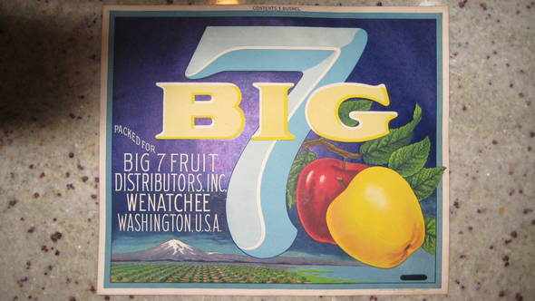 Big 7 Fruit Fruit Crate Label