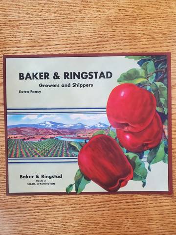 Baker & Ringstad XF Fruit Crate Label