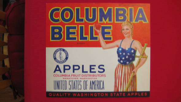 Columbia Belle Fruit Crate Label