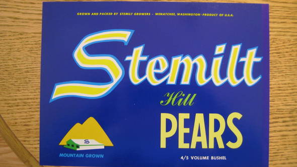 Stemilt Hill Fruit Crate Label