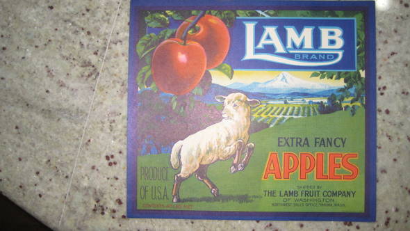 Lamb Fruit Crate Label