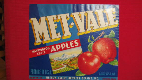 Met-Vale Fruit Crate Label