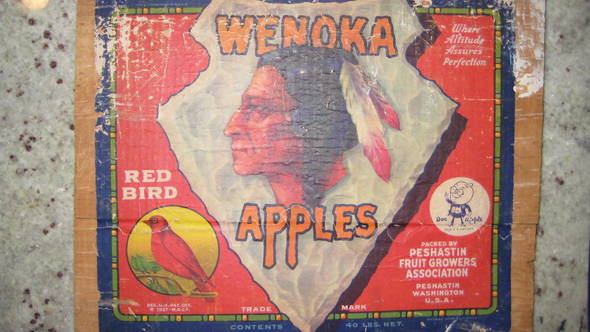 Wenoka Peshastin Fruit Fcy Late 30s Fruit Crate Label