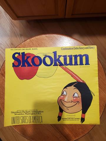 Skookum No "Apples" Fruit Crate Label
