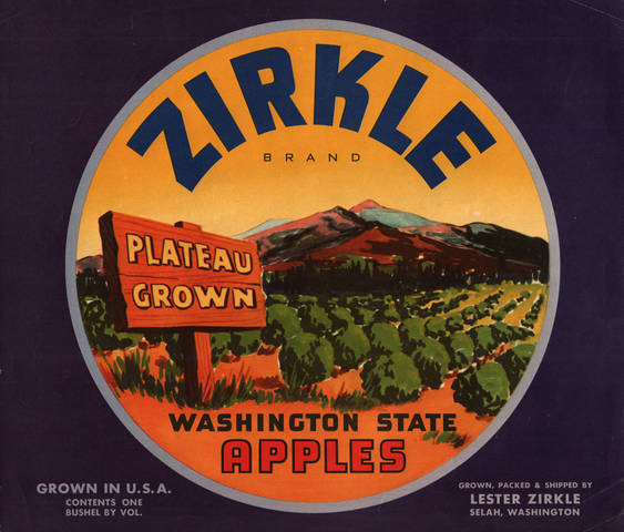 Zirkle Fruit Crate Label