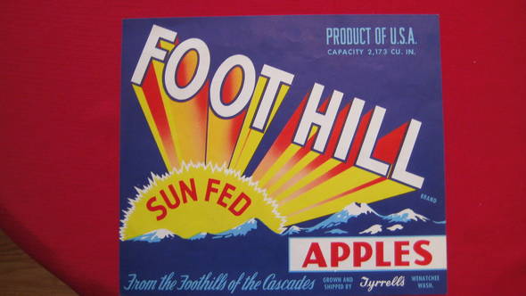 Foot Hill Fruit Crate Label