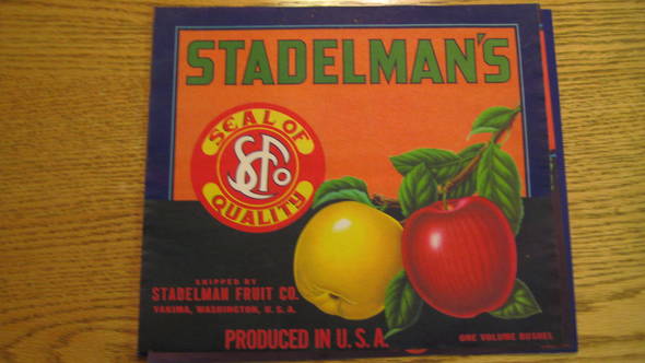 Stadelman's Fruit Crate Label