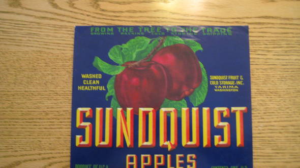 Sundquist Fruit Crate Label
