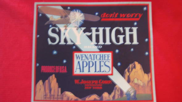Sky High Fruit Crate Label