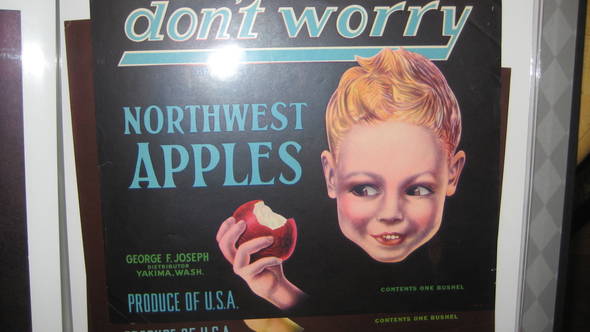 Dont Worry Geo Joseph lt blue Fruit Crate Label